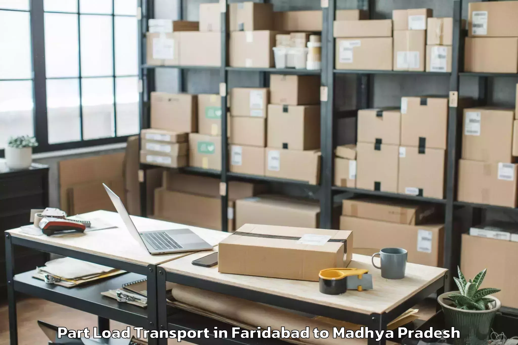 Top Faridabad to Sardarpur Part Load Transport Available